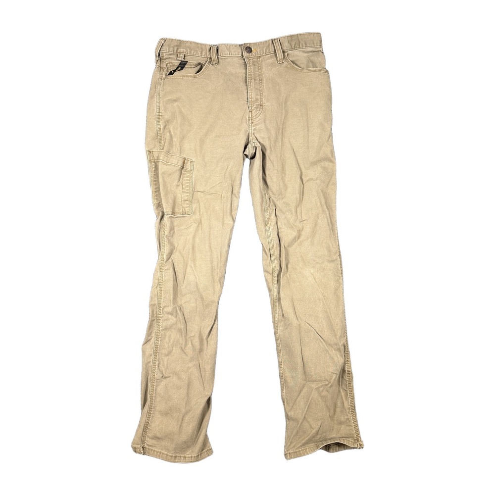 Ariat Rebar M4 Relaxed Straight Leg Work Pants Mens 36x34 Khaki Tan Canvas Duck